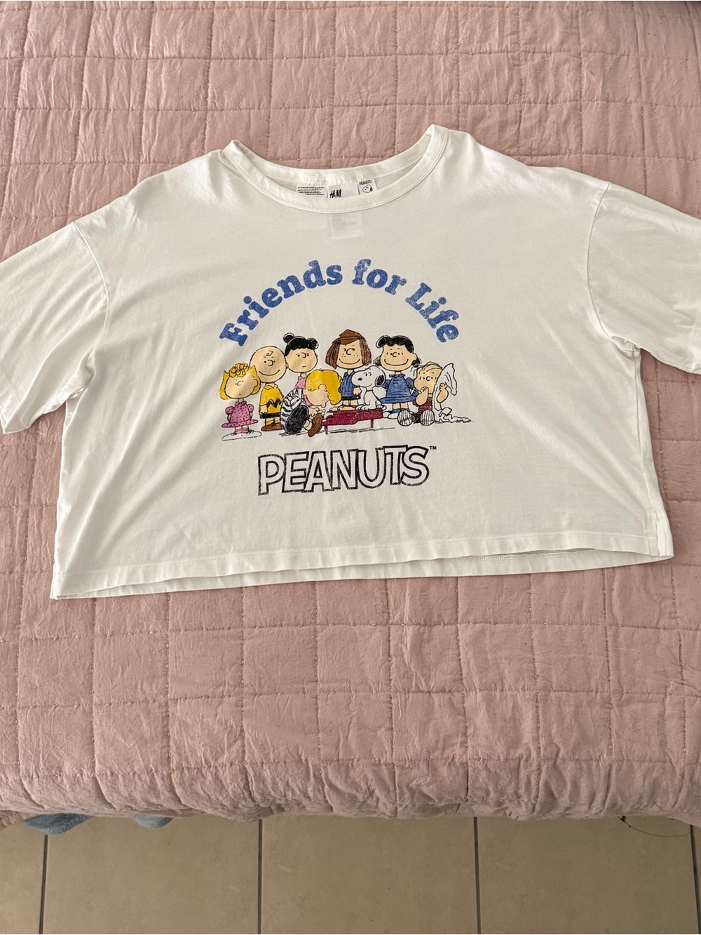 Peanuts White Crop Tee